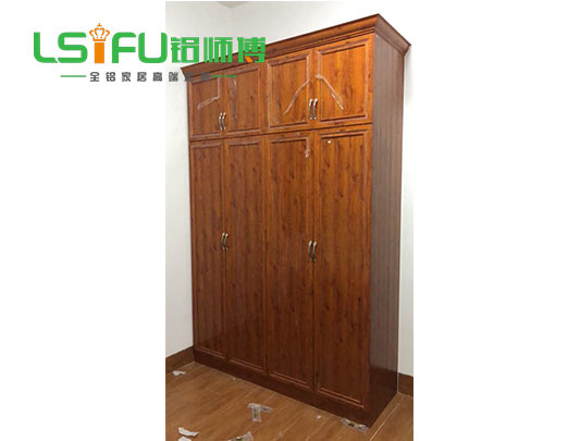鋁師傅木紋全鋁衣柜定制設(shè)計裝修效果圖