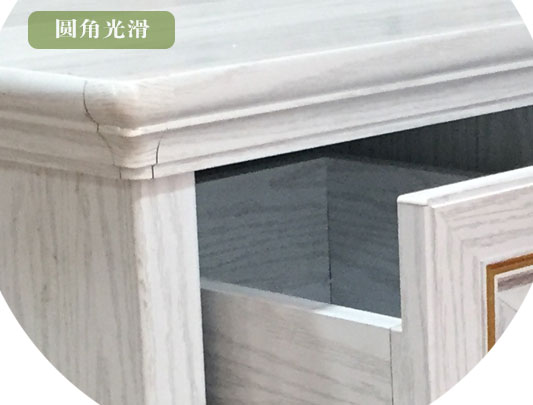 圓角光滑安全全鋁床頭柜圖片