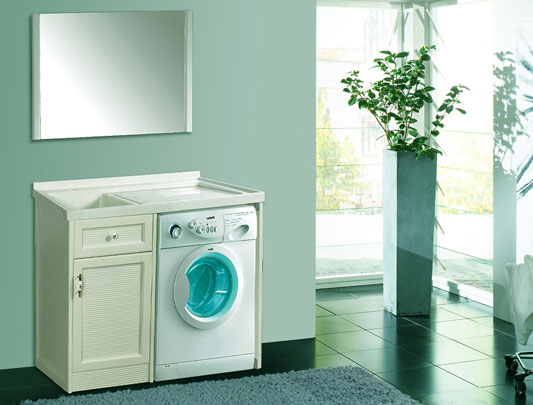 鋁師傅全鋁洗衣機(jī)浴室柜裝修效果圖