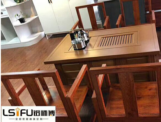 鋁師傅家用沙發(fā)椅子配套全鋁茶幾裝修效果圖